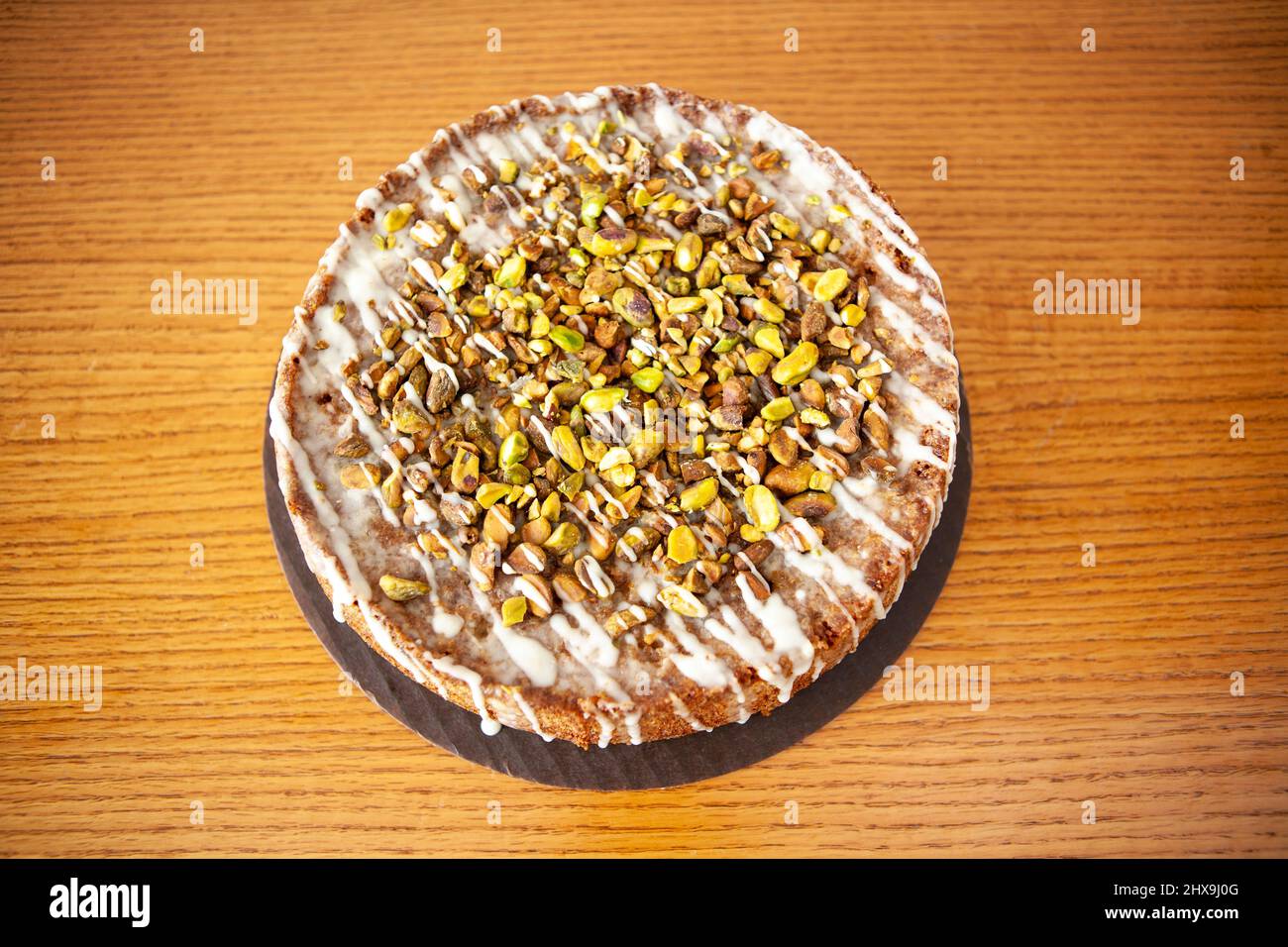 Pistazien-Kuchen Stockfoto