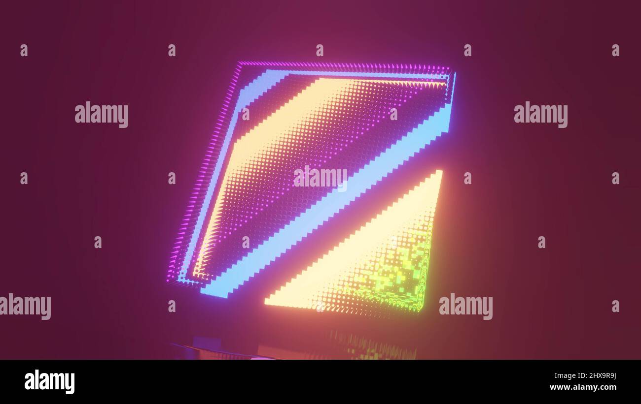 Digitale geometrische Ornament 4K UHD 3D Illustration Stockfoto