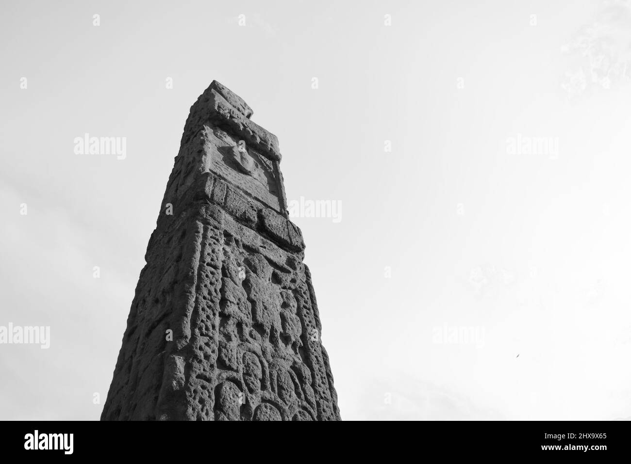 Sandbach in der Stadt mit alten sächsischen Steinkreuzen Stockfoto