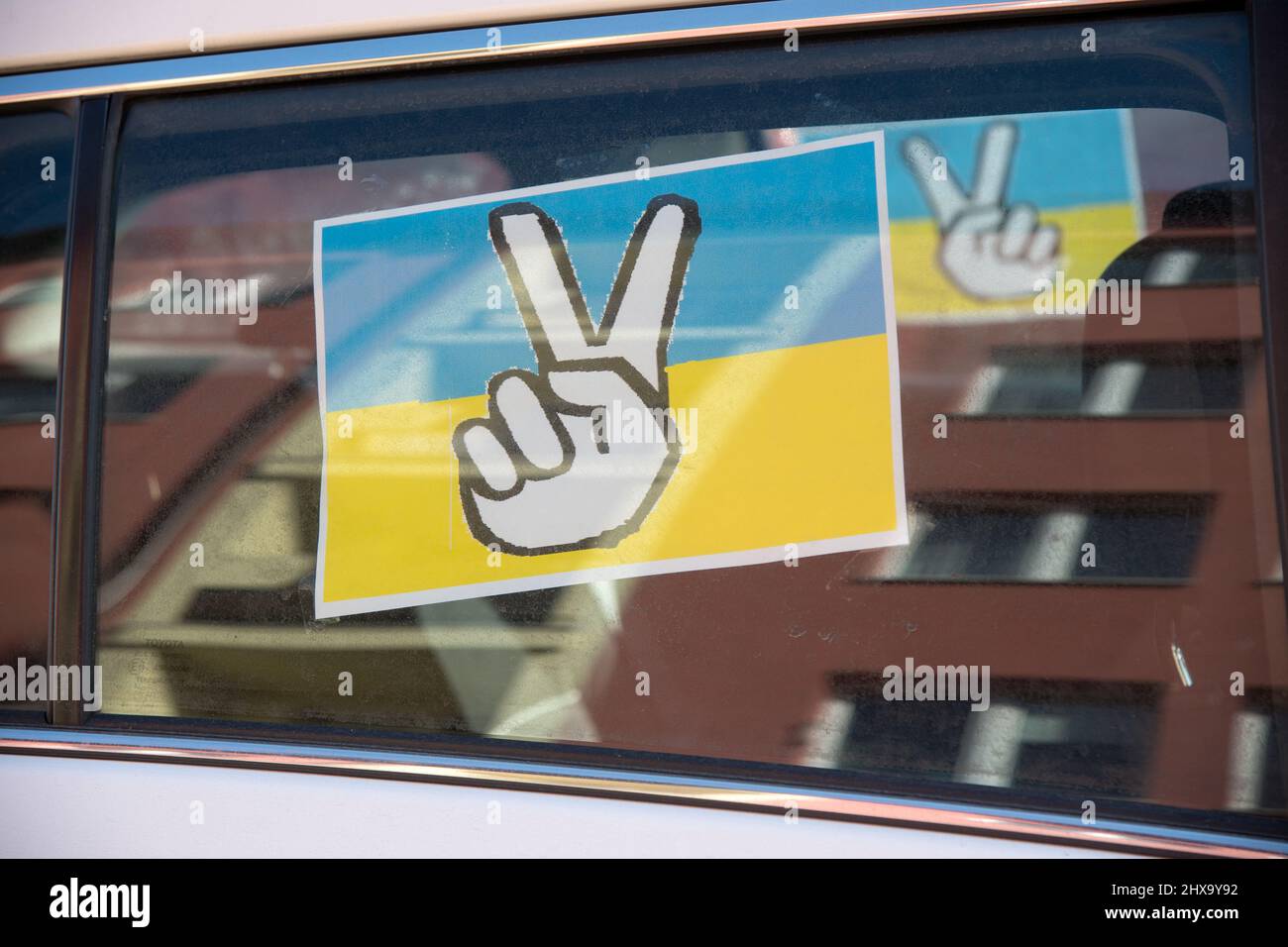 Anti-Kriegs-Protest gegen russische Invasion in der Ukraine. Danzig, Polen, März 2. 2022 © Wojciech Strozyk / Alamy Stock Photo Stockfoto