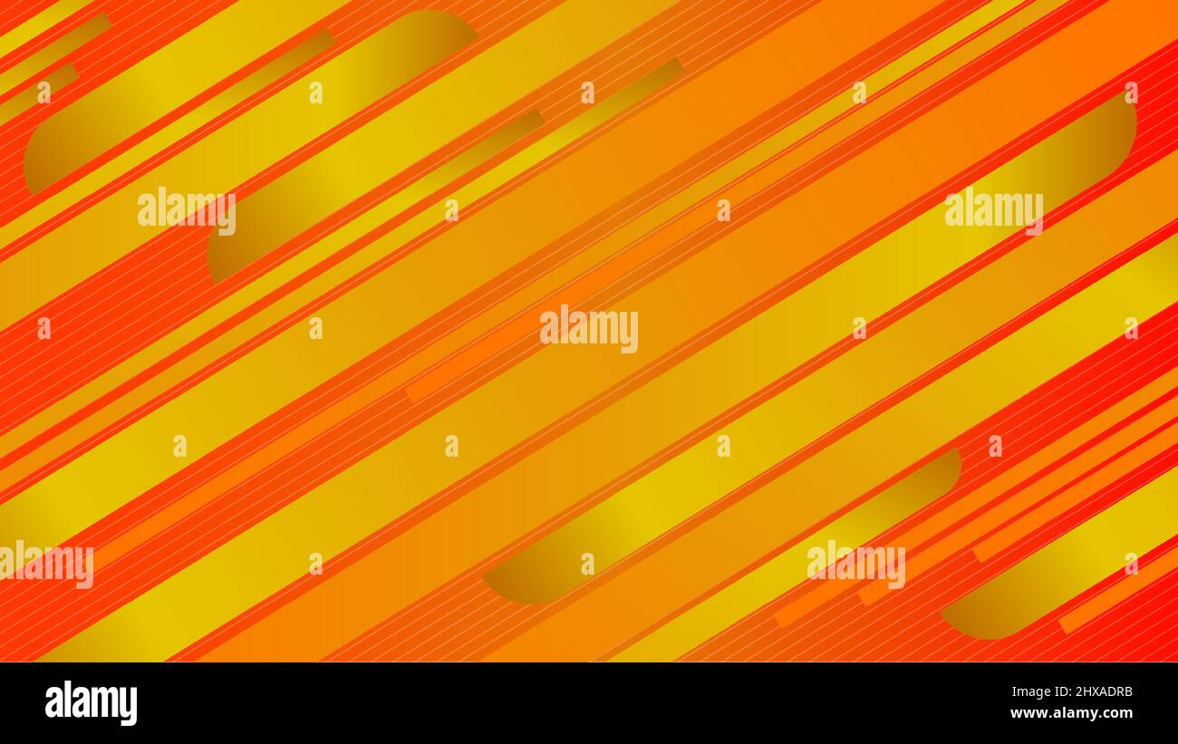 Gerader abstrakter Hintergrund mit orangefarbenem Verlauf Stock Vektor