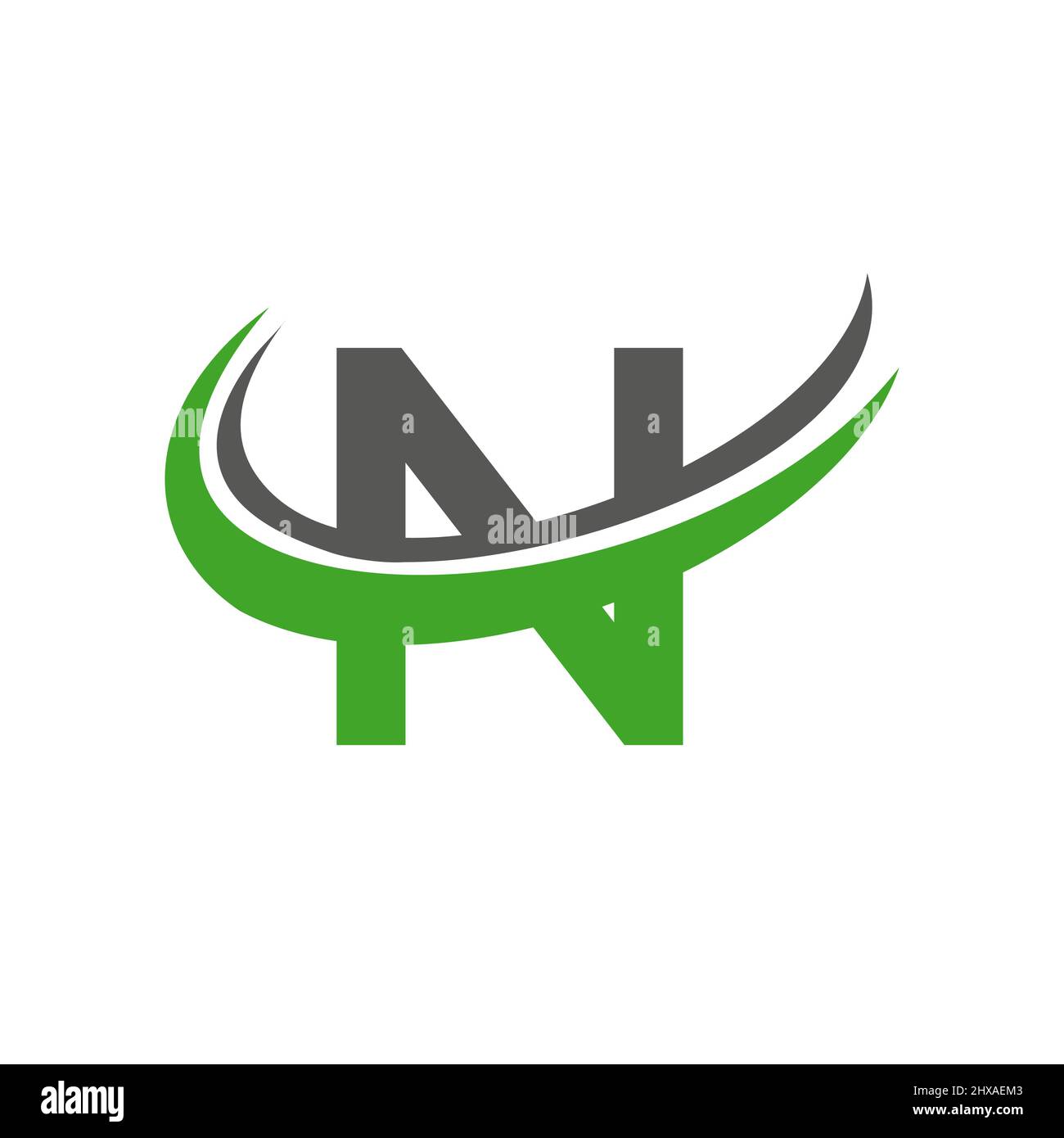 Anfängliches Logo mit N-Buchstaben im Vektorformat. N Logo für Unternehmens- und Unternehmensidentität, moderne, flache und minimalistische Vorlage Stock Vektor