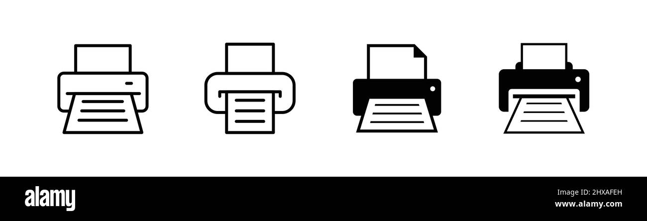 Design-Element für Druckersymbole, geeignet für Website, Print-Design oder App Stock Vektor