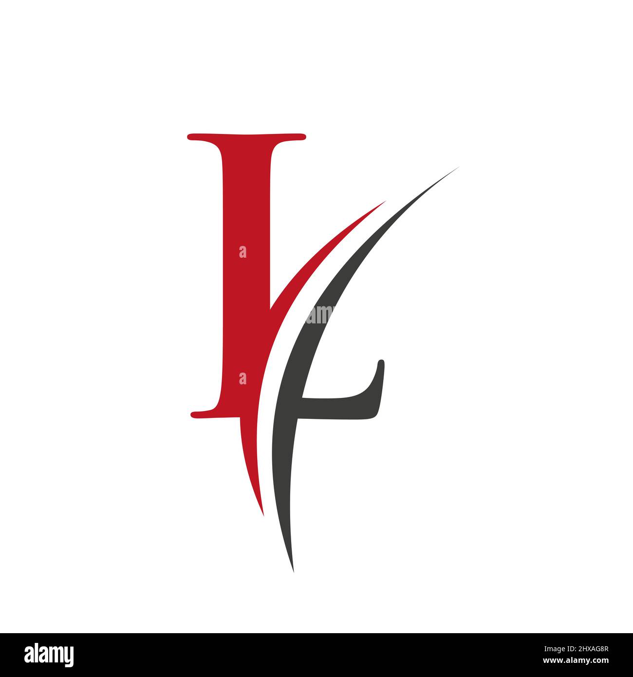 Logo-Design mit Anfangsbuchstaben L im Vektorformat. Abbildung des L-Logos Stock Vektor