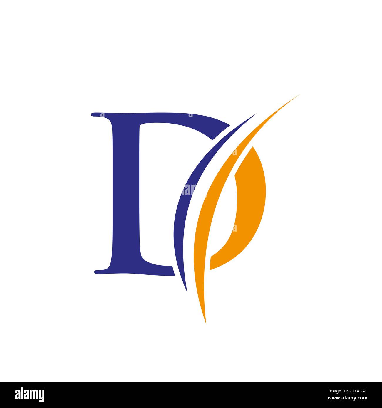 Ursprüngliches D-Buchstabenalphabetische Logo im Vektorformat. Abbildung des D-Logos Stock Vektor