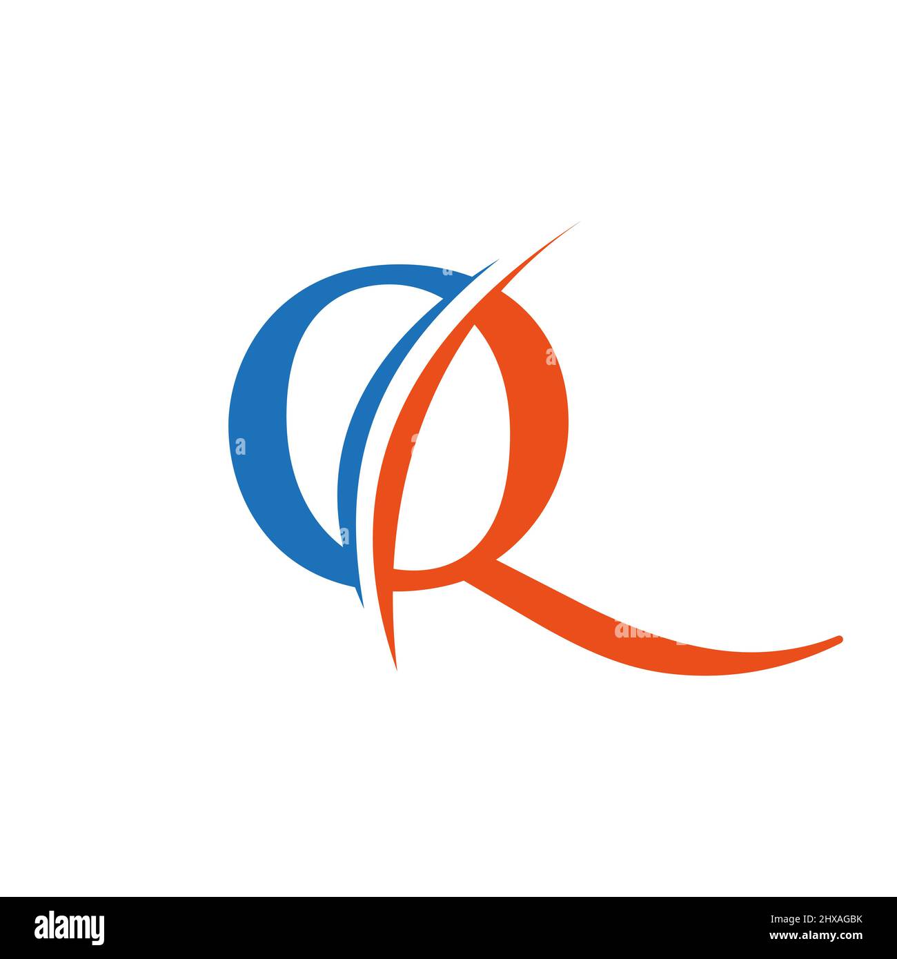 Ursprüngliches Design des Logos des Q-Buchstabens im Vektorformat. Abbildung mit Q-Logo Stock Vektor