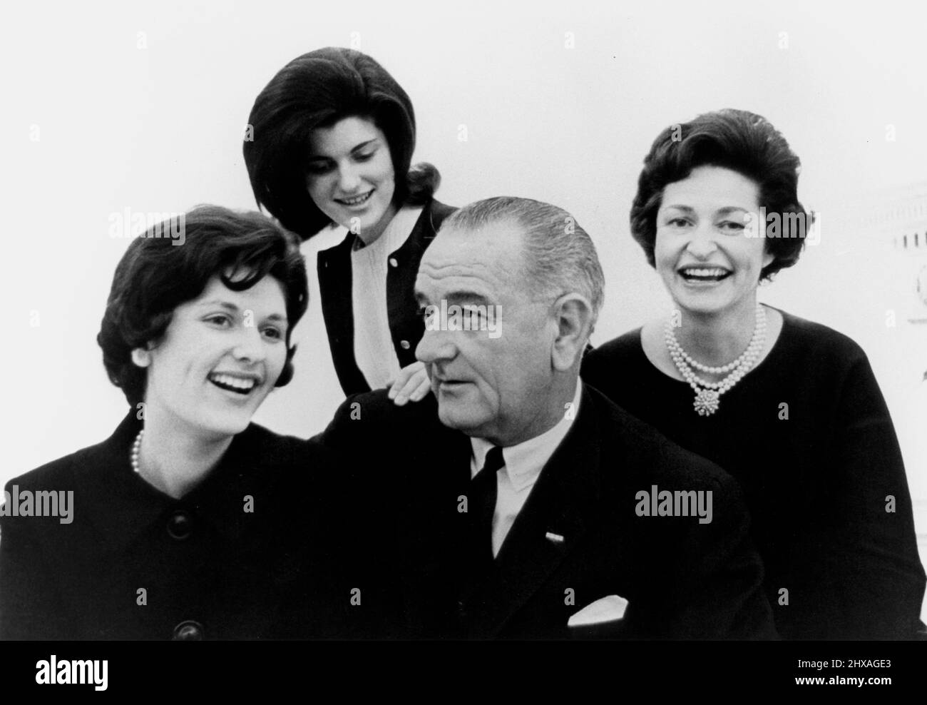 Lady Bird Johnson und ihr Ehemann, Präsident Lyndon Baines Johnson Stockfoto