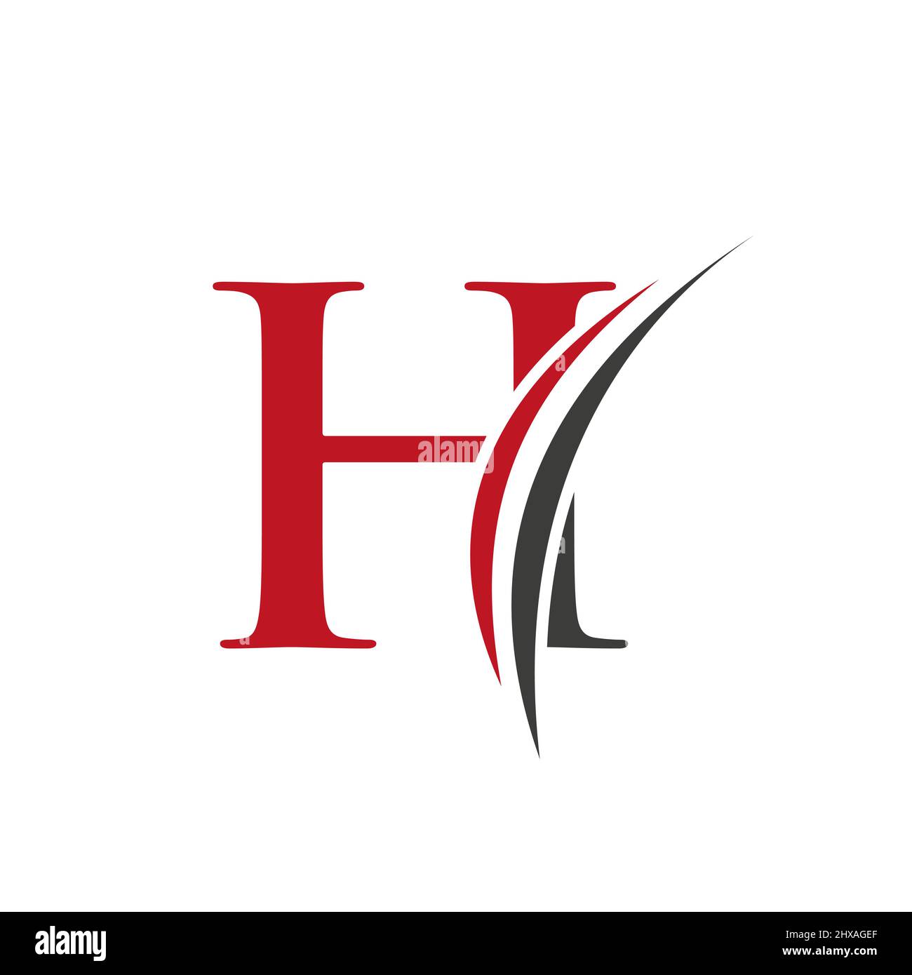Logo-Design mit Anfangsbuchstaben des H-Buchstabens im Vektorformat. Abbildung des H-Logos Stock Vektor