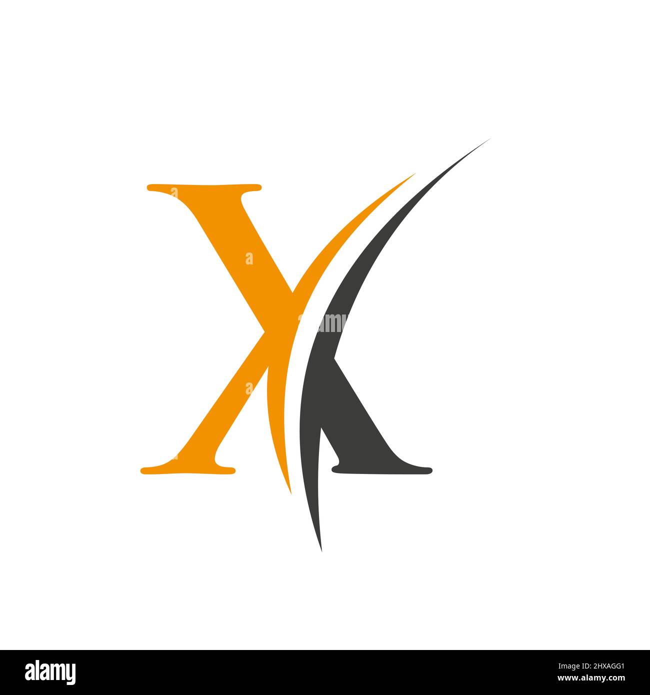 Logo-Design im Vektorformat mit Anfangsbuchstaben des X-Buchstabens. Abbildung mit dem X-Logo Stock Vektor