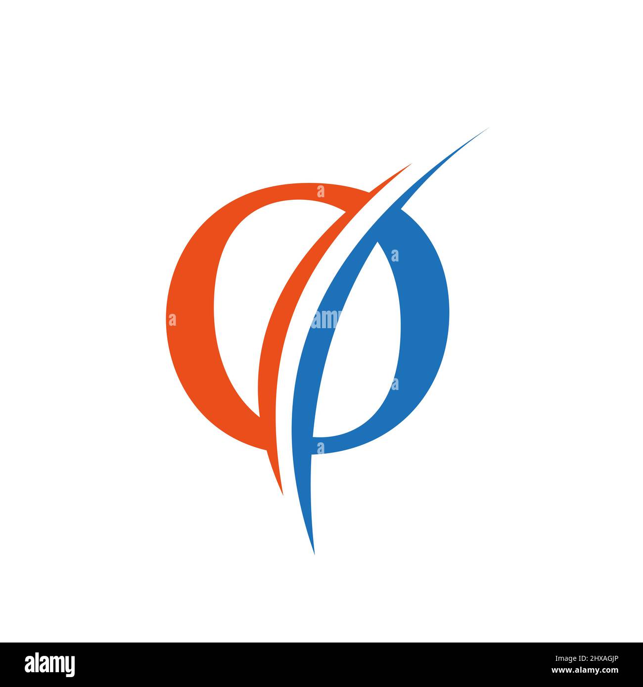 Ursprüngliches O-Buchstaben-Alphabet-Logo-Design im Vektorformat. Abbildung des O-Logos Stock Vektor