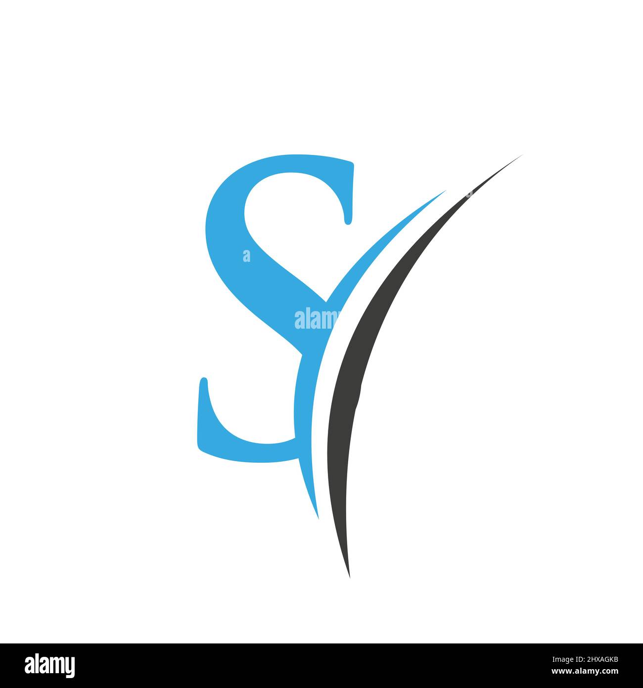 Anfängliches Logo im S-Buchstaben-Alphabet im Vektorformat. Abbildung mit dem S-Logo Stock Vektor