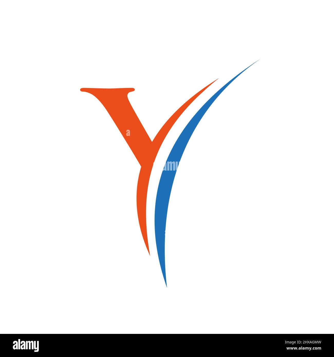 Logo-Design mit Anfangsbuchstaben im Y-Format im Vektorformat. Abbildung mit Y-Logo Stock Vektor