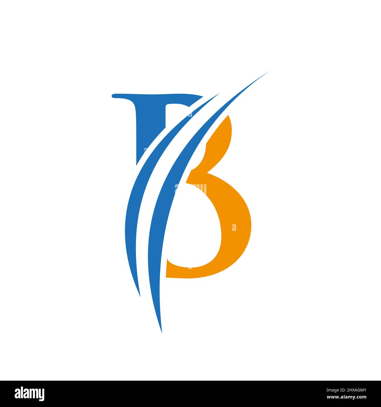 Anfangsbuchstaben des B-Buchstabens Logo-Design im Vektorformat. Abbildung des B-Logos Stock Vektor