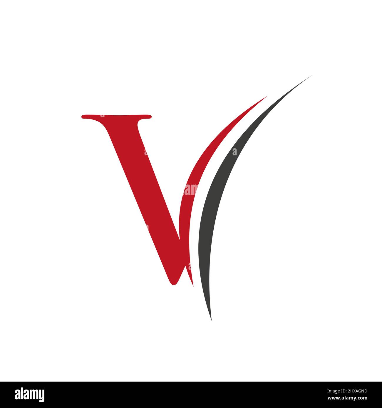 Logo-Design mit Anfangsbuchstaben des V-Buchstabens im Vektorformat. Abbildung mit dem V-Logo Stock Vektor