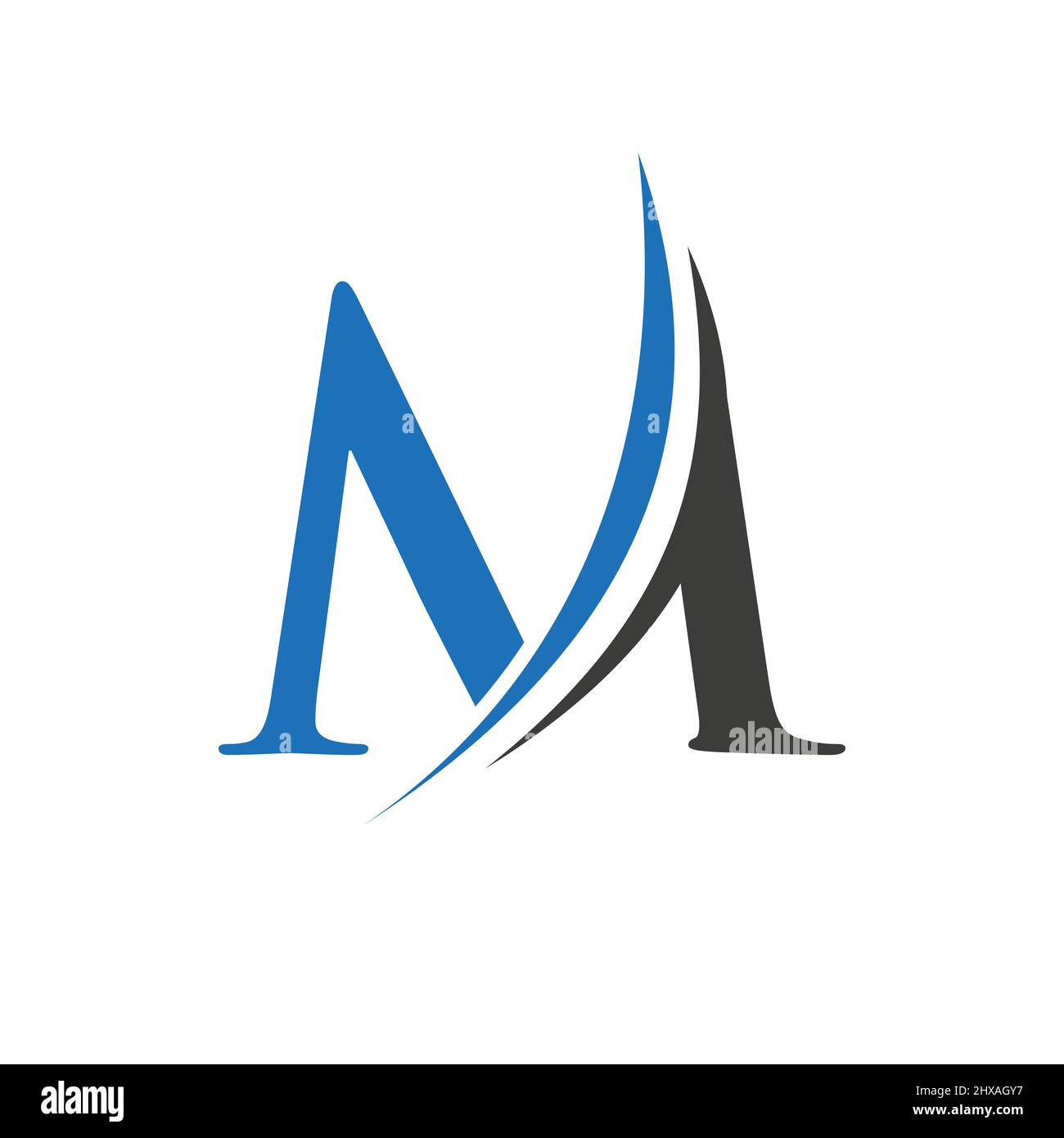 Ursprüngliches M-Alphabet-Logo im Vektorformat. Abbildung mit dem M-Logo Stock Vektor