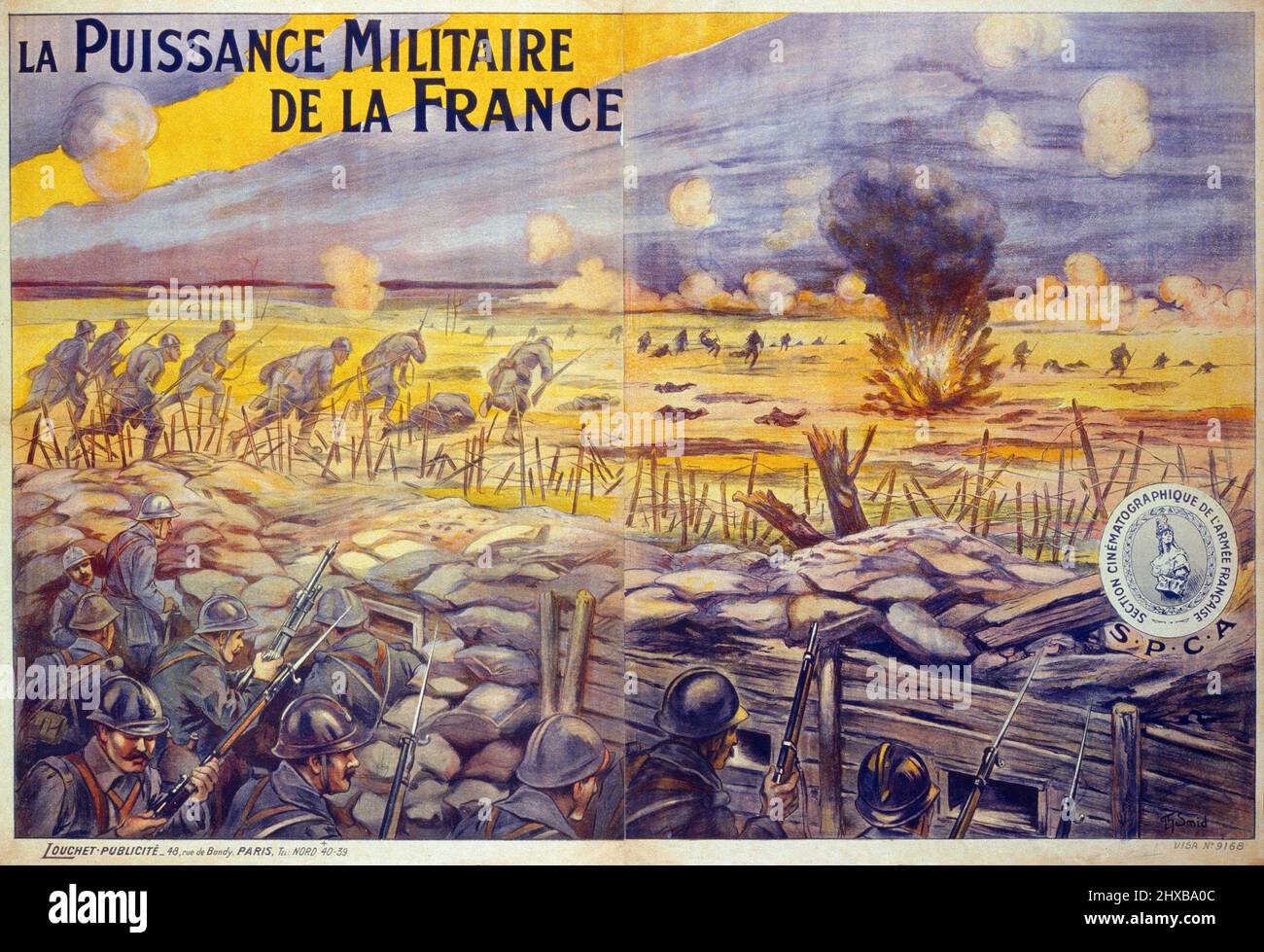 La puissance militaire de la France - Paris : Louchet Publicité, [1918] - Smid, L. J., Künstler Stockfoto