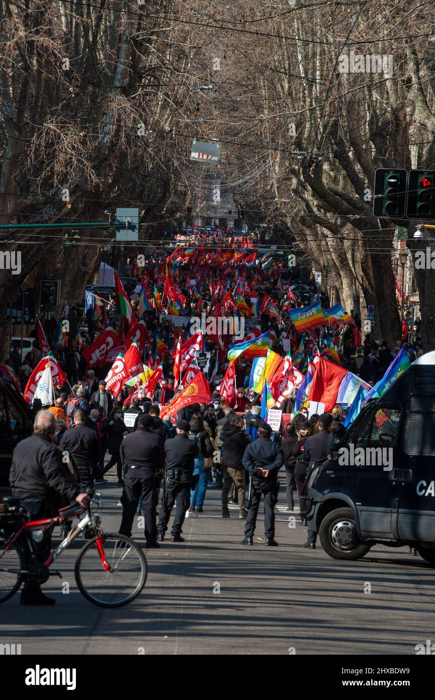Rom, Italien 22/03/05: Demonstration für den Frieden. Europa für den Frieden - den Krieg beenden. © Andrea Sabbadini Stockfoto