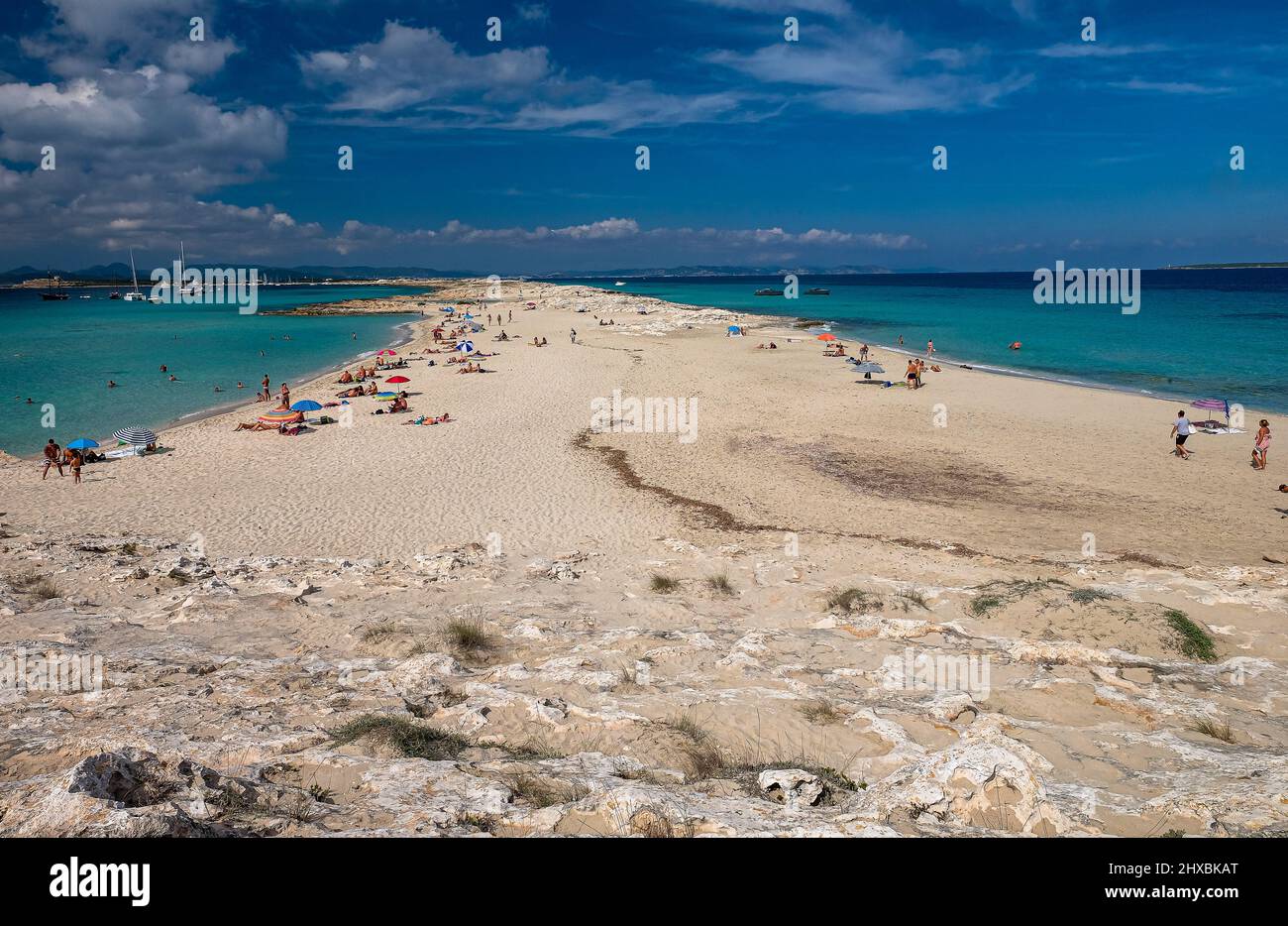 La isla de Formentera Stockfoto