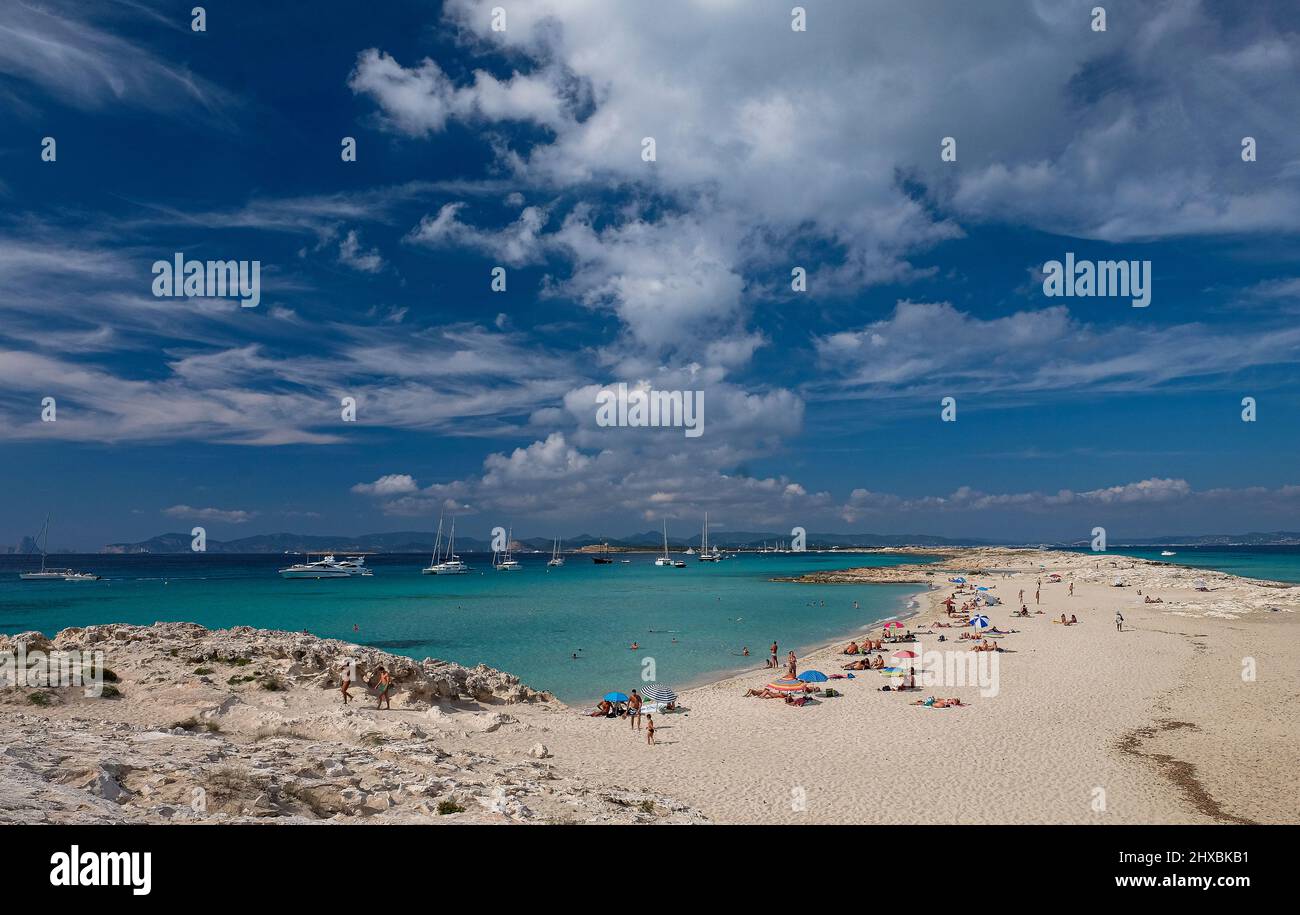 La isla de Formentera Stockfoto