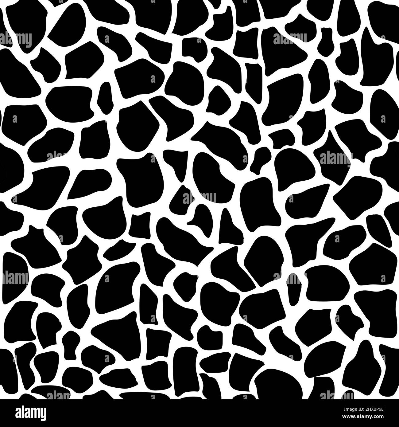 Abstraktes nahtloses Vektor-Muster aus Giraffenhaut. Abstrakter Druck aus der Haut wilder Tiere. Für Print, Web, Wohnkultur, Mode, Oberfläche, Grafik Stock Vektor