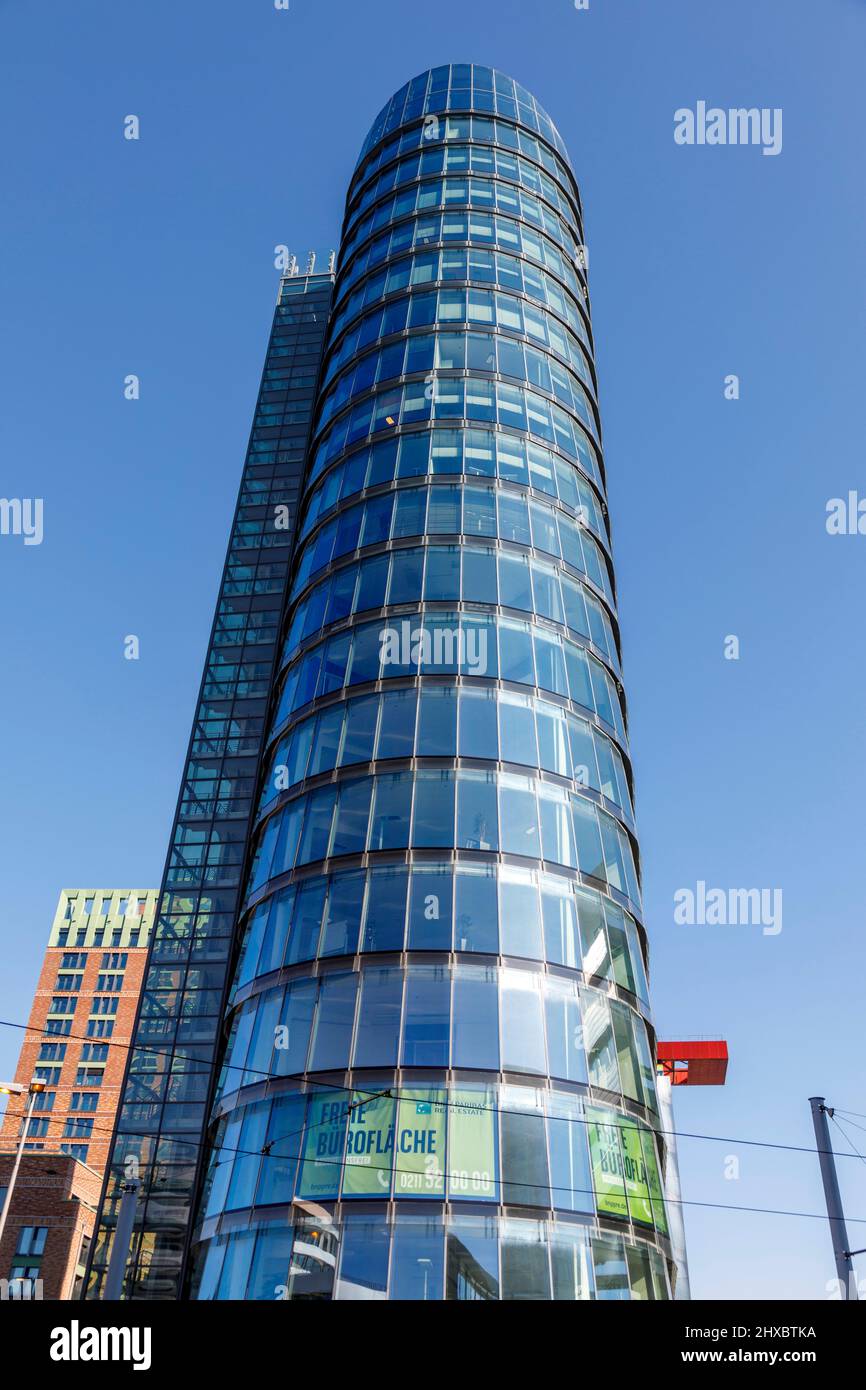 Freie Büroflächen im Düsseldorfer Medienhafen Stockfoto