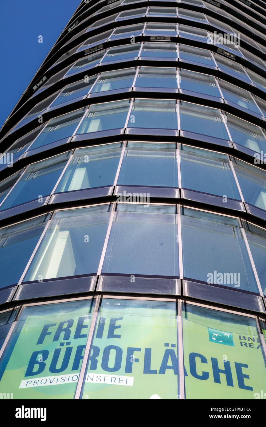 Freie Büroflächen im Düsseldorfer Medienhafen Stockfoto