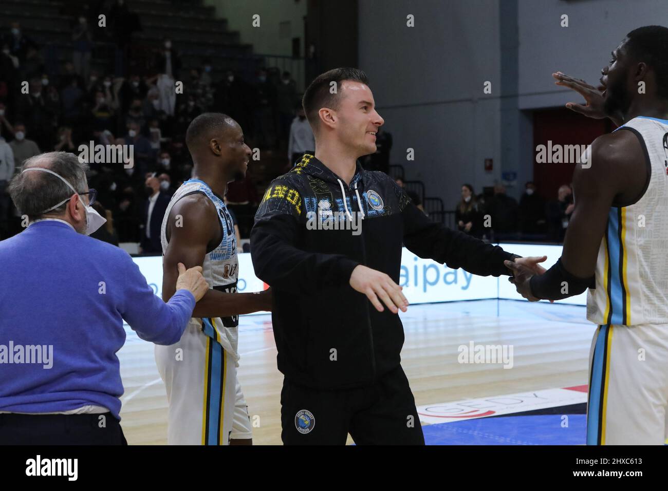 Cremona, Italien. 09. März 2022. ADAS Juskevicius während Vanoli Basket Cremona vs GeVi Napoli, Italienische Basketball A Serie Championship in Cremona, Italien, März 09 2022 Quelle: Independent Photo Agency/Alamy Live News Stockfoto