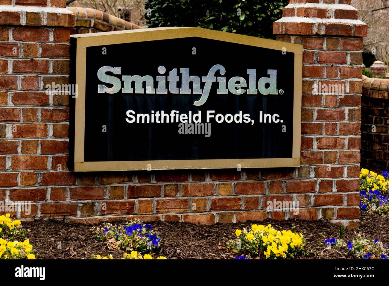 Smithfield Foods Inc. Geschäftszeichen in Virginia Stockfoto