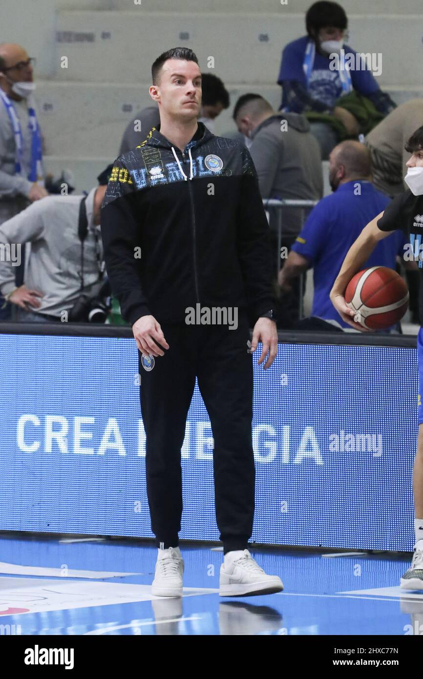 Palazzetto dello Sport Mario Radi, Cremona, Italien, 09. März 2022, ADAS Juskevicius (Vanoli Cremona) während der Vanoli Basket Cremona gegen GeVi Napoli - Stockfoto