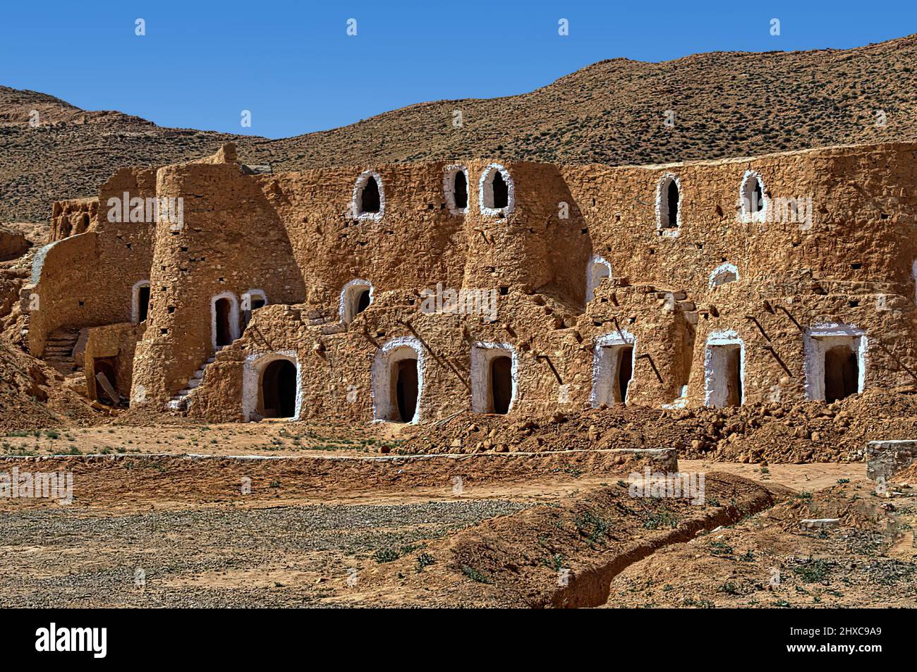 Alte Ruinen in der Tunisa Stockfoto