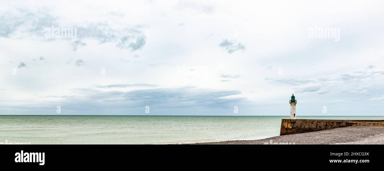 Leuchtturm von St. Valery en Caux in der Normandie Stockfoto