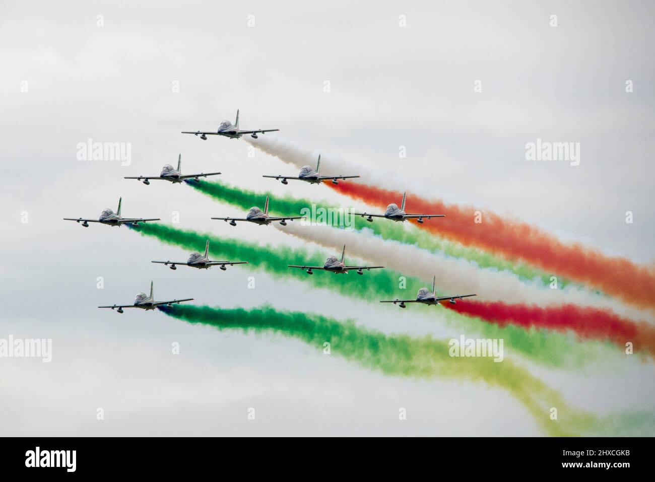 Frecce Tricolori - Aermacchi MB-339 Stockfoto