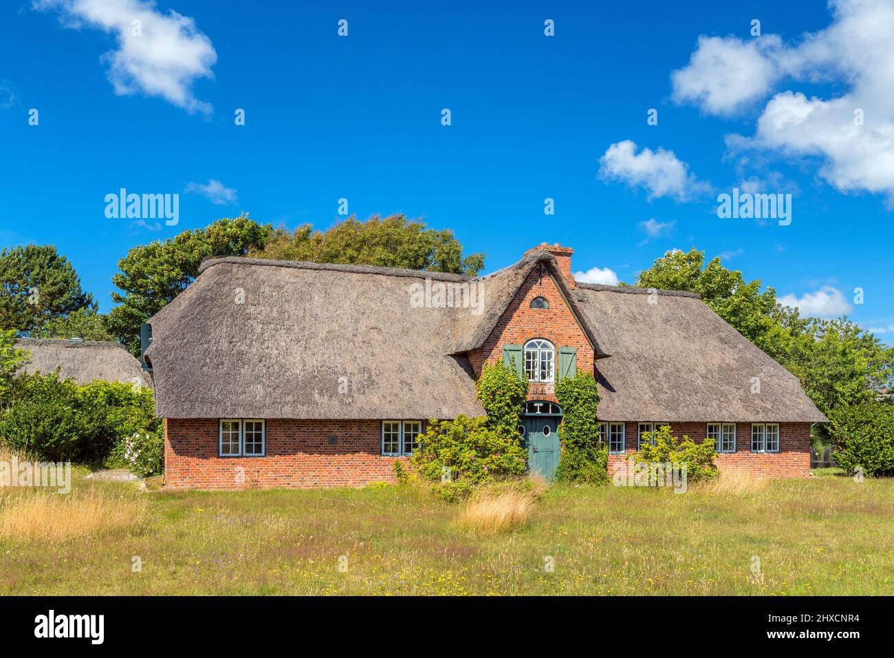 Friesisches Haus in Braderup, Insel Sylt, Schleswig-Holstein, Deutschland Stockfoto