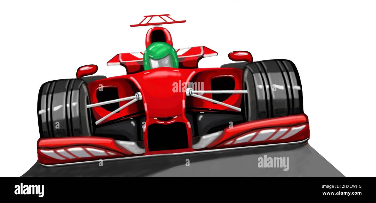 Red Formel 1 Rennwagen Stockfoto