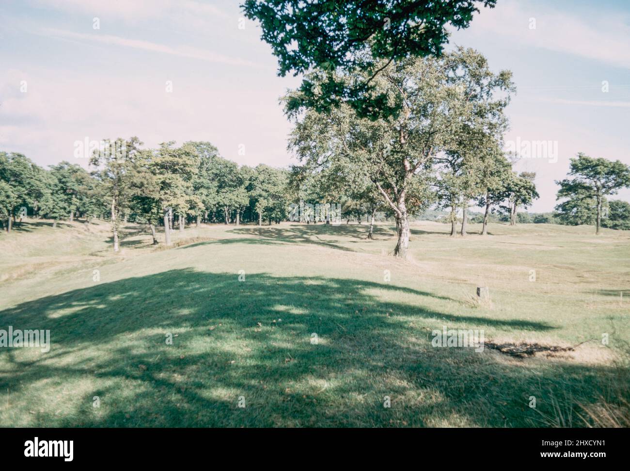 Rough Castle Fort Remains - eine römische Festung an der Antonine Wall etwa 2 Kilometer südöstlich von Bonnybridge in der Nähe von Tamfourhill in der Falkirk council Area, Schottland. Archivscan von einem Dia. September 1972. Stockfoto