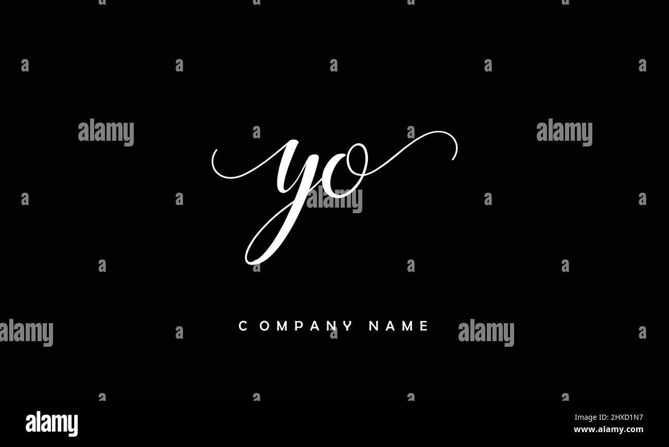 YO- oder OY-Alphabet-Buchstaben Initiales Logo-Monogramm Stock Vektor