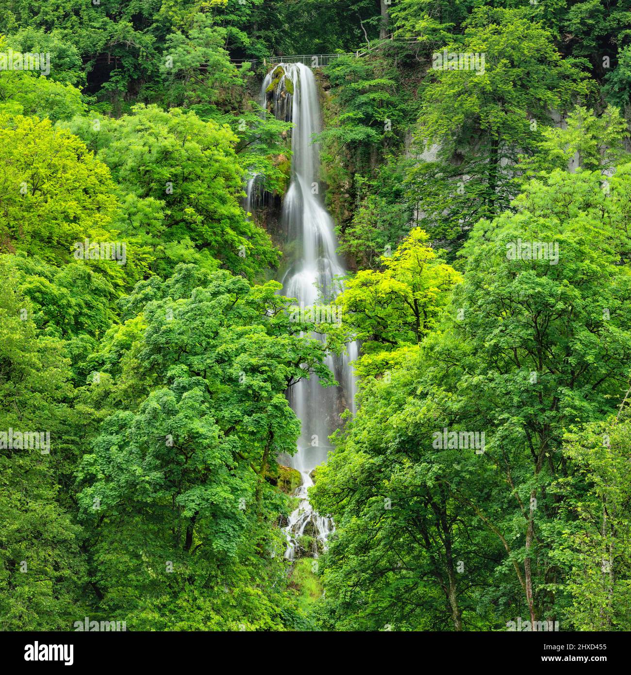 Bad Urach Wasserfall, Schwäbische Alb, Baden-Württemberg, Deutschland Stockfoto