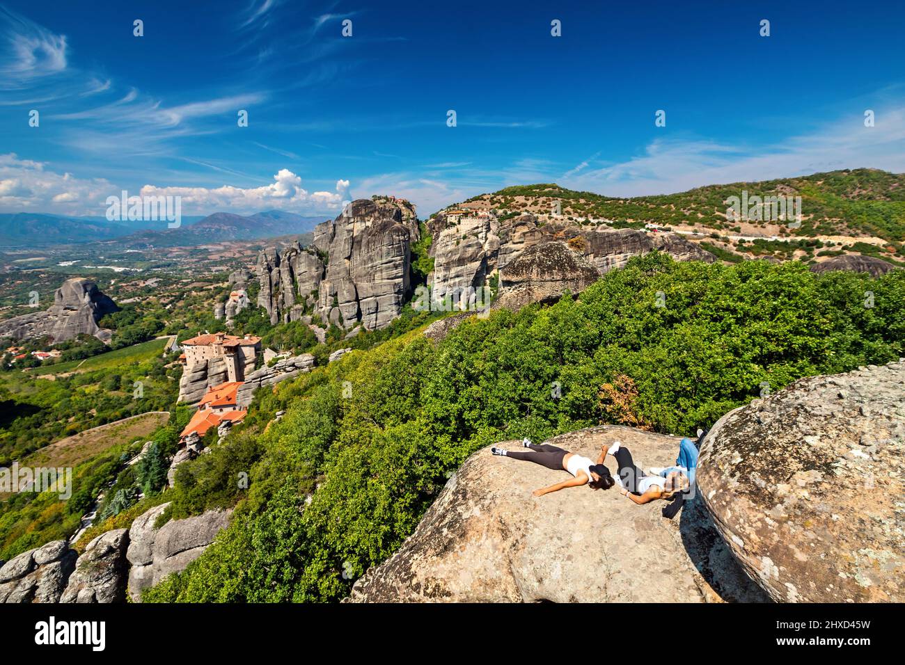 Zeit zum Entspannen in Meteora, Trikala, Thessalien, Griechenland, Stockfoto