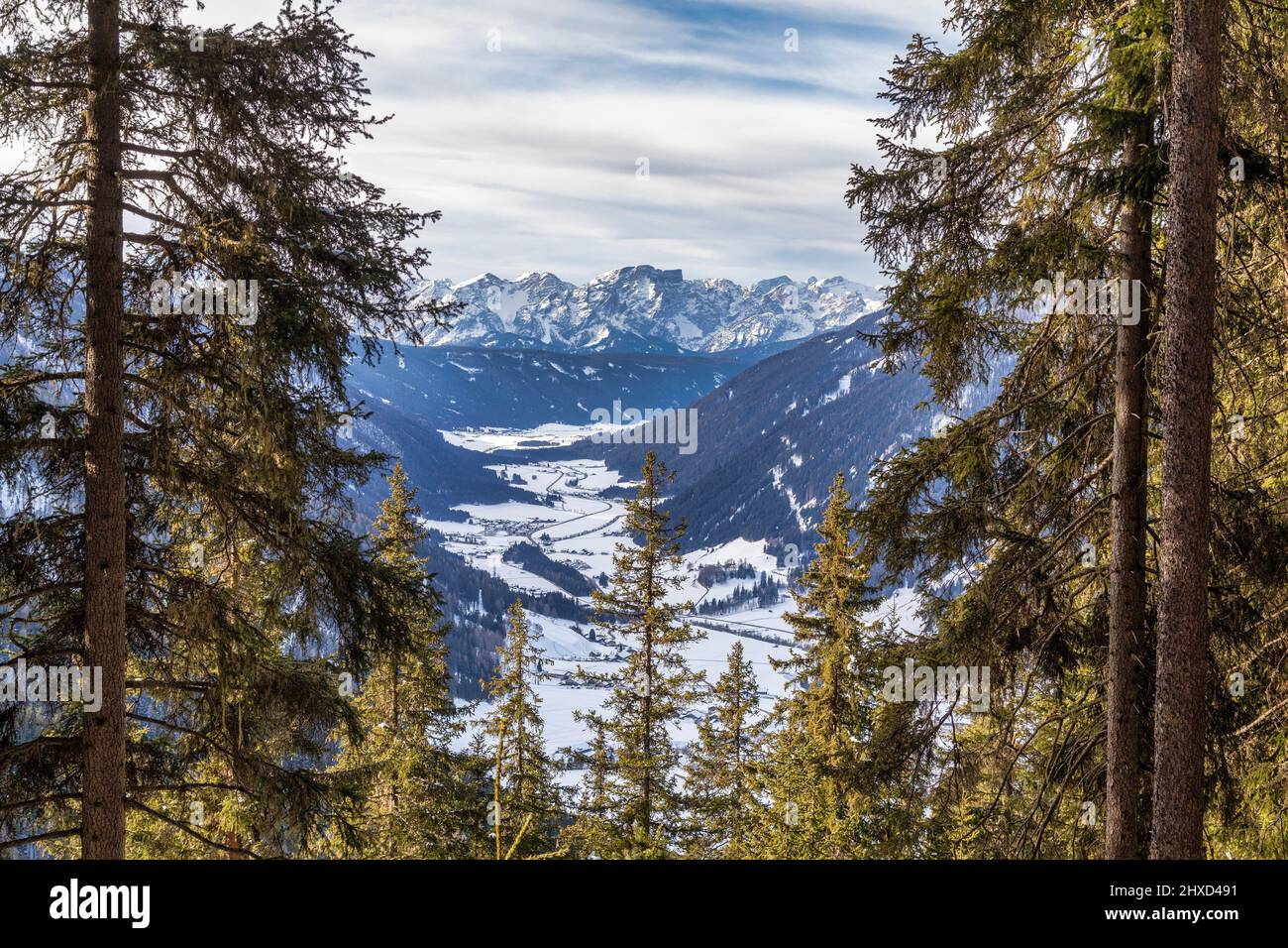 Europa, Italien, Südtirol, Provinz Bozen, erhöhter Blick auf das Gsiesertal, Gsiesertal Stockfoto