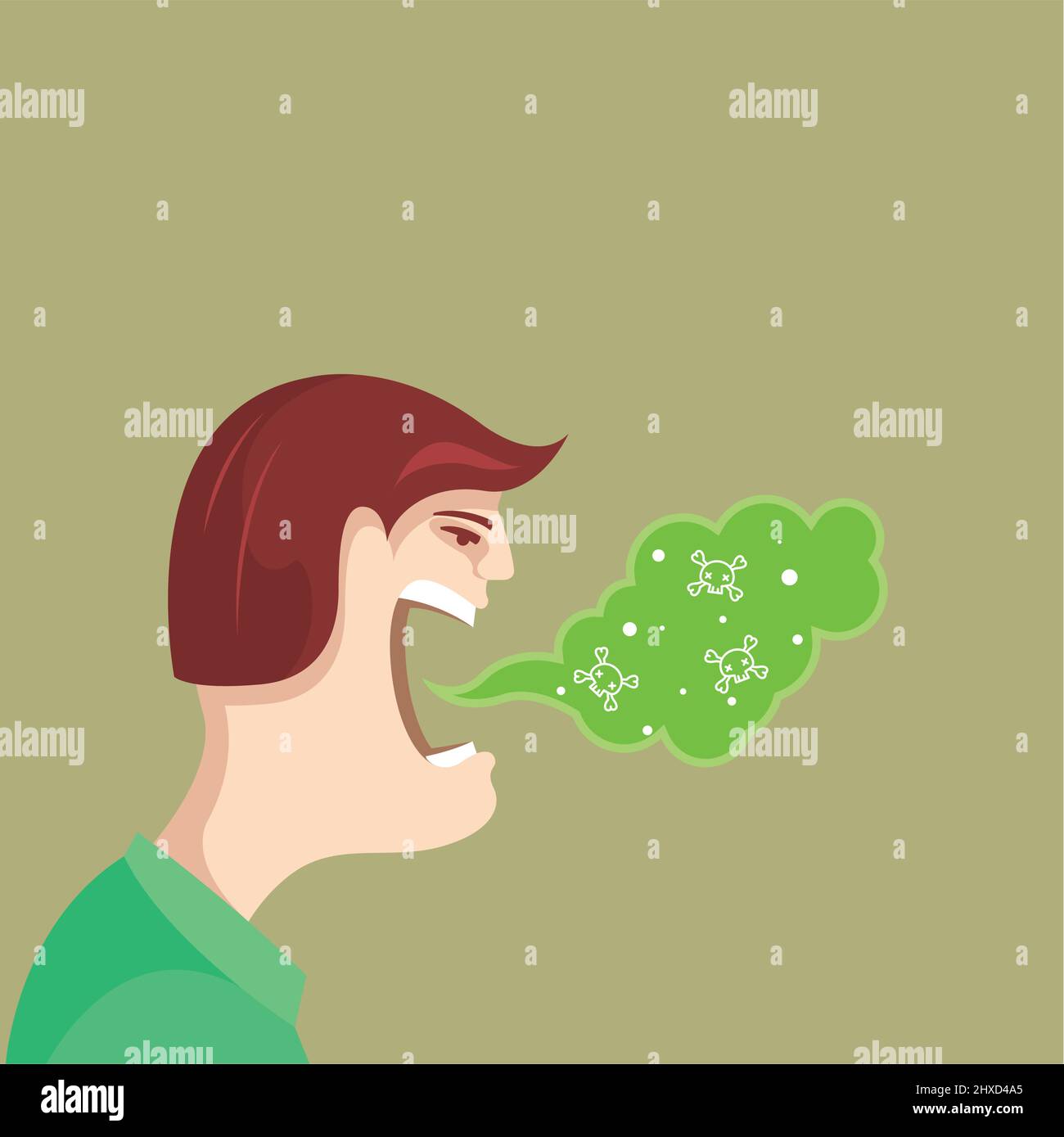Mundgeruch cartoon Stock-Vektorgrafiken kaufen - Alamy