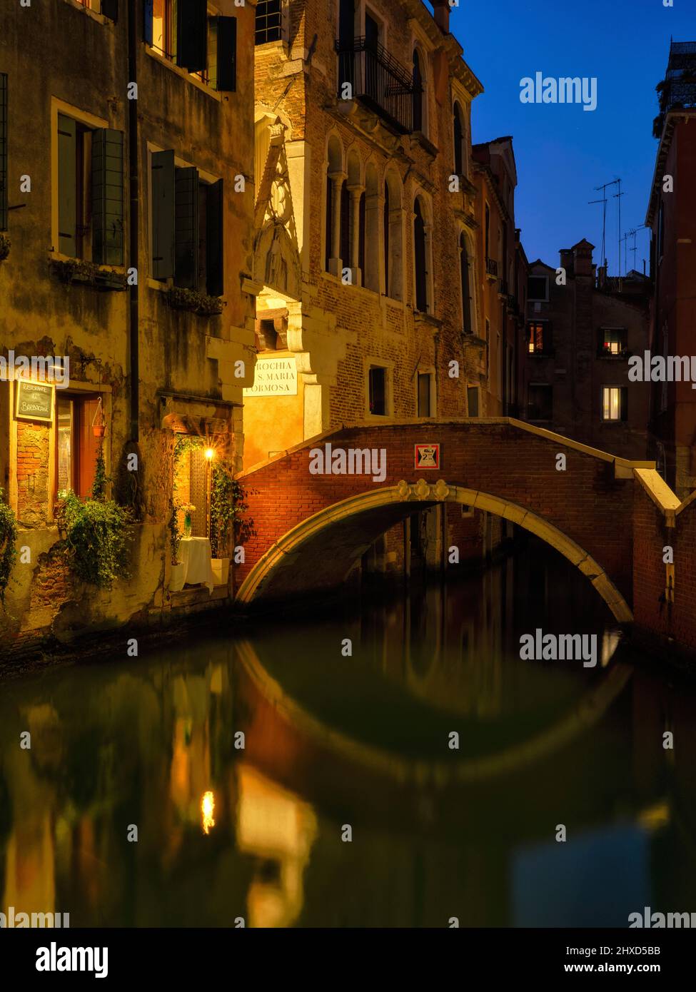 Am Rio del Mondo Novo, Venedig Stockfoto