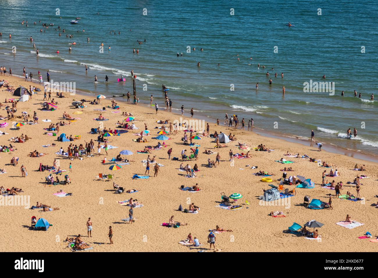 England, Dorset, Bournemouth, Bournemouth Beach Stockfoto