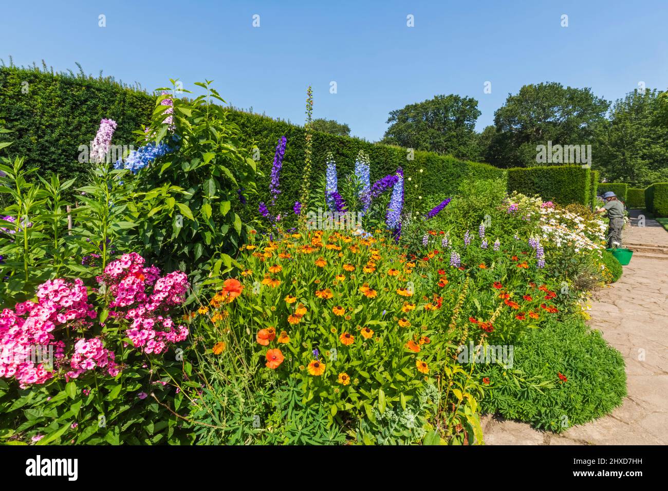 England, East Sussex, Burwash, Bateman's The 17th-Century House und einst die Heimat des berühmten englischen Schriftstellers Rudyard Kipling, The Garden Stockfoto