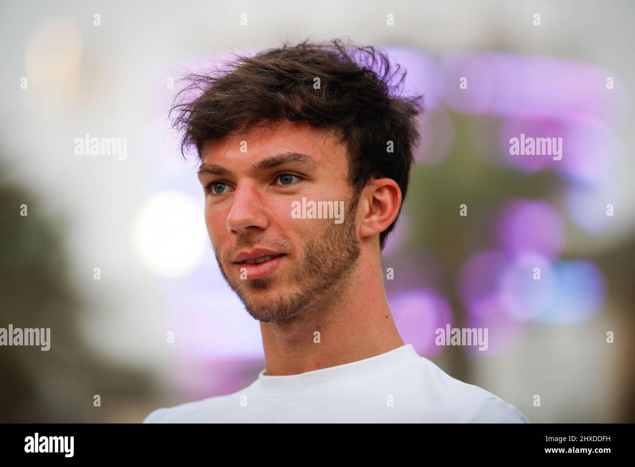 GASLY Pierre (Fra), Scuderia AlphaTauri AT03, Portrait während der Formel 1 Aramco-Vorsaison-Tests vor der FIA Formel 1-Weltmeisterschaft 2022, auf dem Bahrain International Circuit, vom 10. Bis 12. März 2022 in Sakhir, Bahrain - Foto: Antonin Vincent/DPPI/LiveMedia Stockfoto