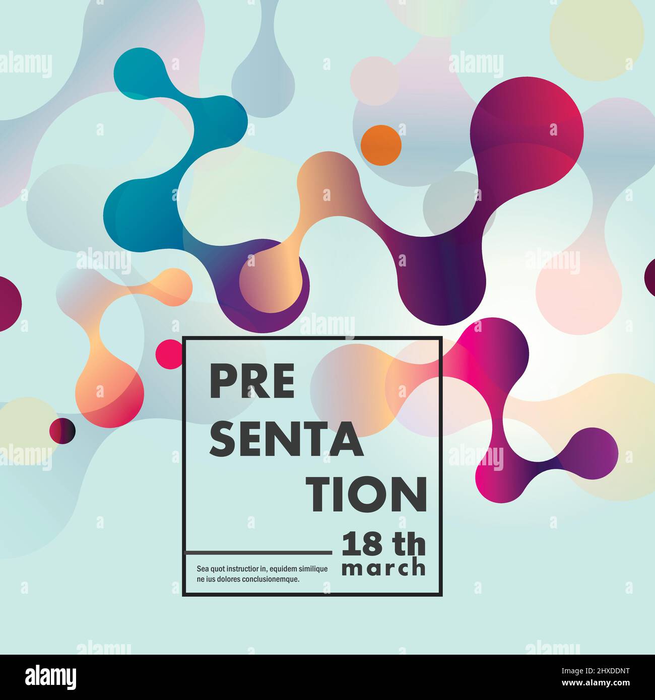Vector futuristische Design-Vorlage mit abstraktem Fluid Gradient verbinden Formen Stock Vektor