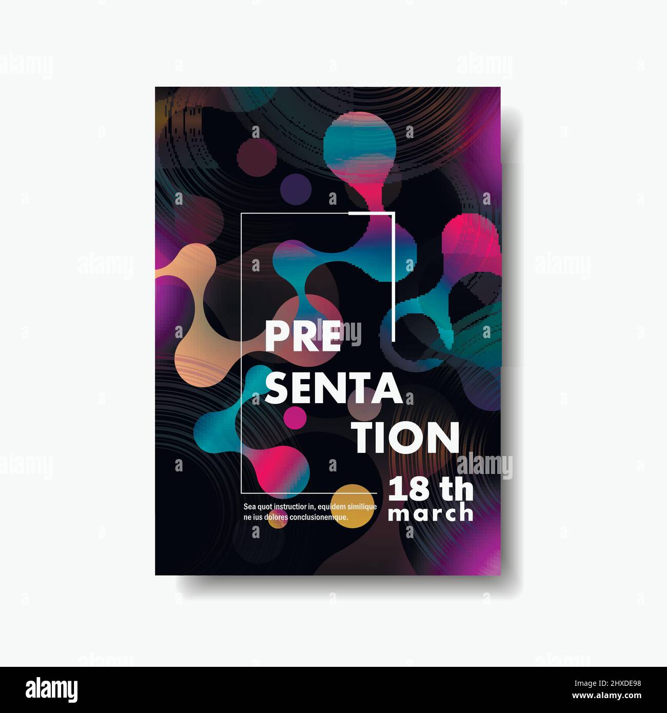 Vector futuristische Design-Vorlage mit abstraktem Fluid Gradient verbinden Formen Stock Vektor