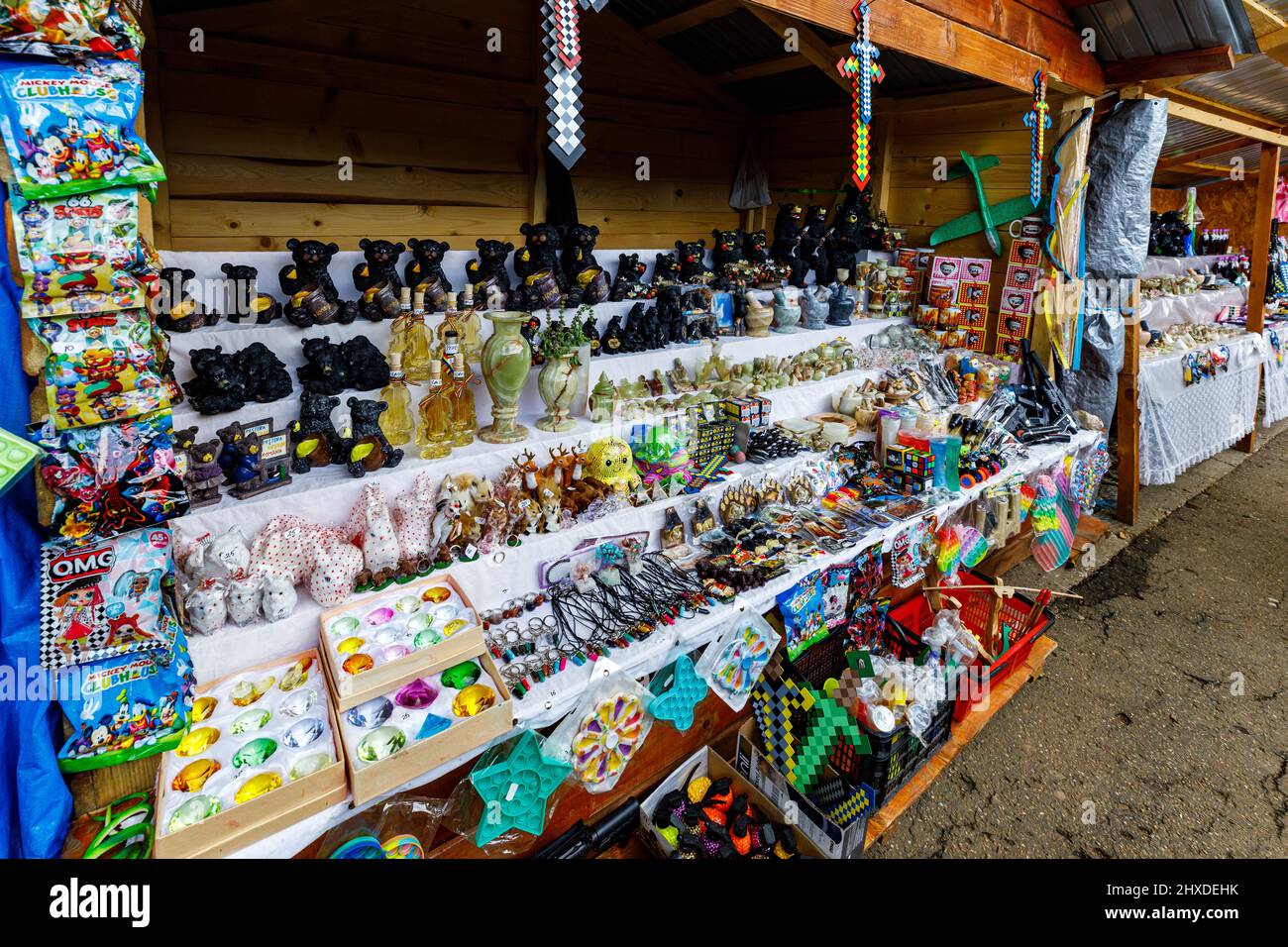 Der touristische Markt von chiscau in rumänien Stockfoto