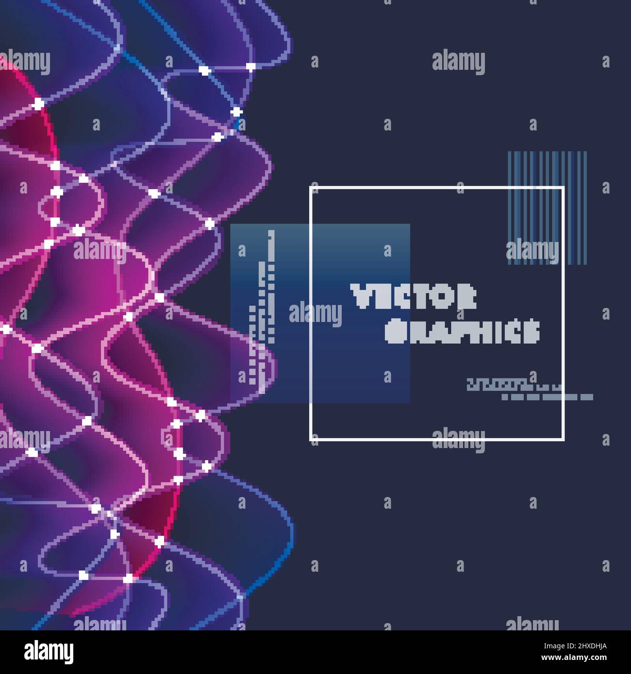 Vektorgrafik mit abstrakten Farbwellen Stock Vektor