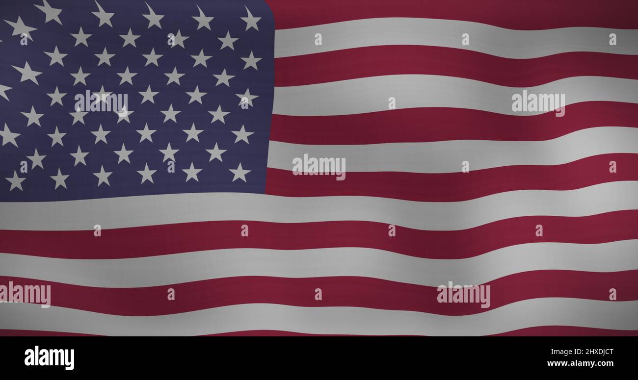 Bild der wehenden Flagge der vereinigten Staaten von amerika Stockfoto