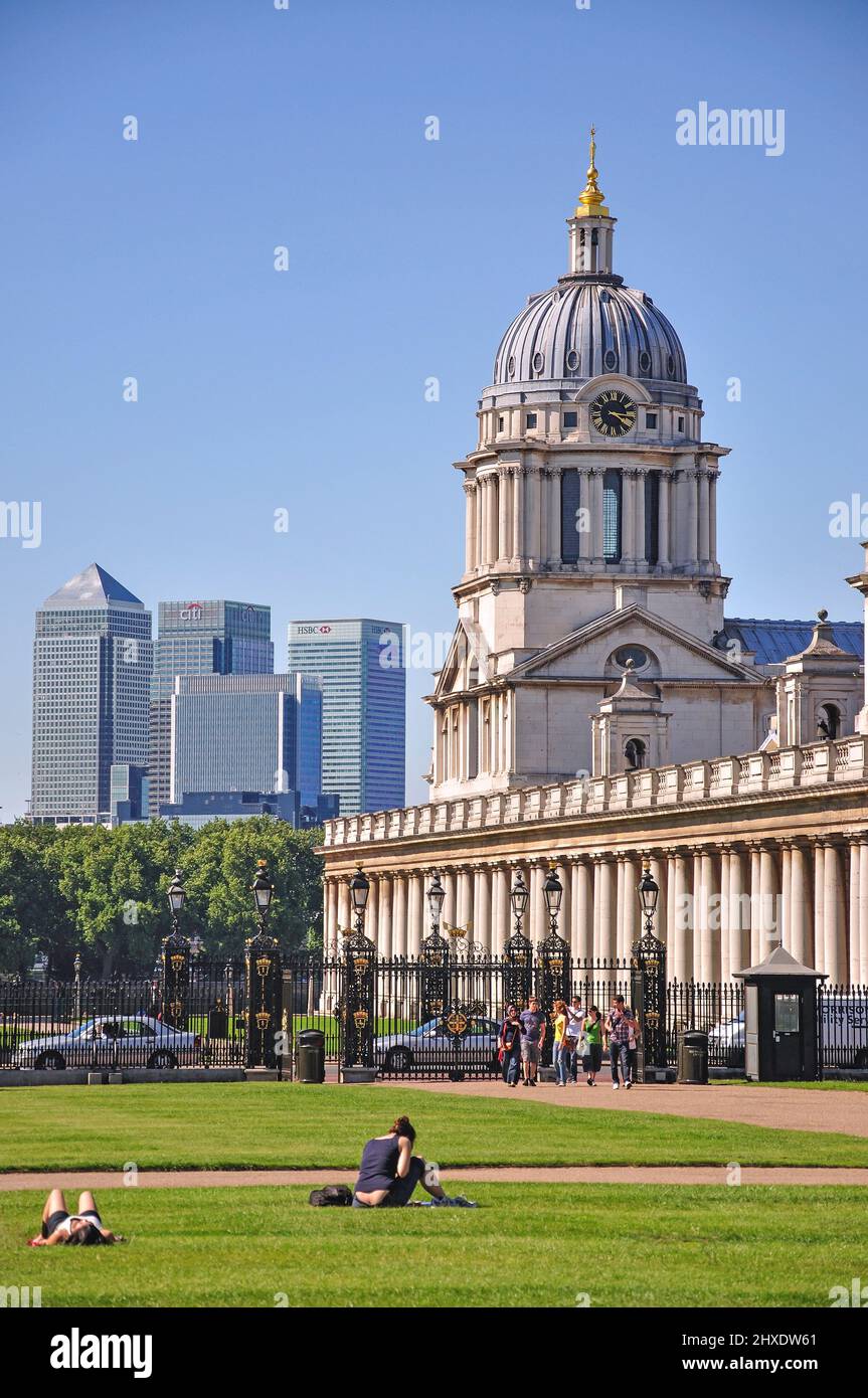 Old Royal Naval College in Greenwich, London Borough of Greenwich, Greater London, England, Vereinigtes Königreich Stockfoto